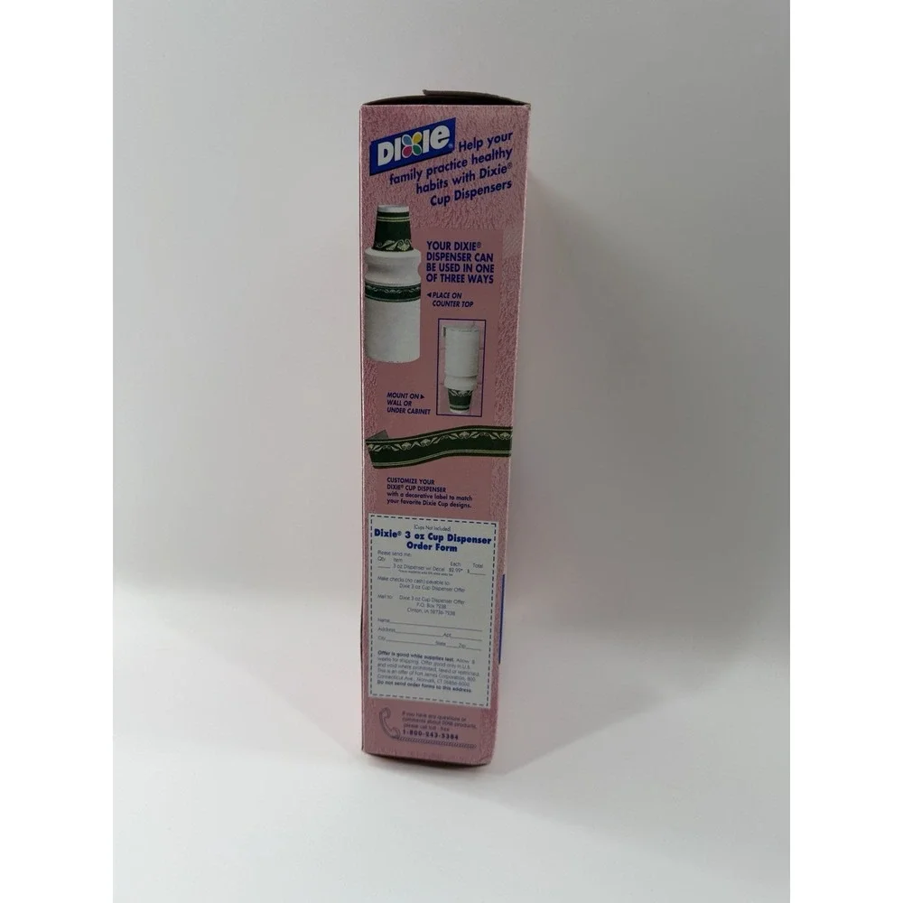 Vintage Dixie Bathroom Disposable Paper Cups 3oz Neoclassical Green 200 New Box